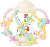 Be Sure Store® Zandloper Geel - Baby Speelgoed - Montessori Speelgoed - Bijtring & Rammelaar - vanaf 6 Maanden - Kraamcadeau