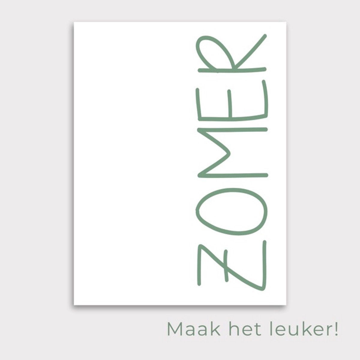 Tuinposter Zomer | Very Green - Posters voor in de tuin - Tuindecoratie - Tuinposter - 50 x 70 cm