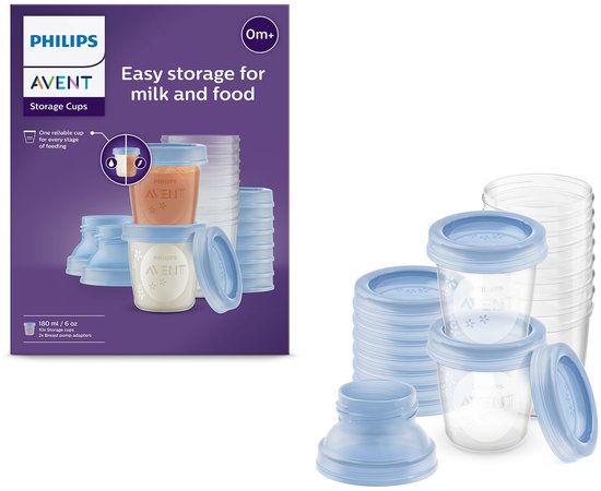 Philips Avent SCF618/10 Bewaarbekers voor babyvoeding – 180 ml – 10 stuks