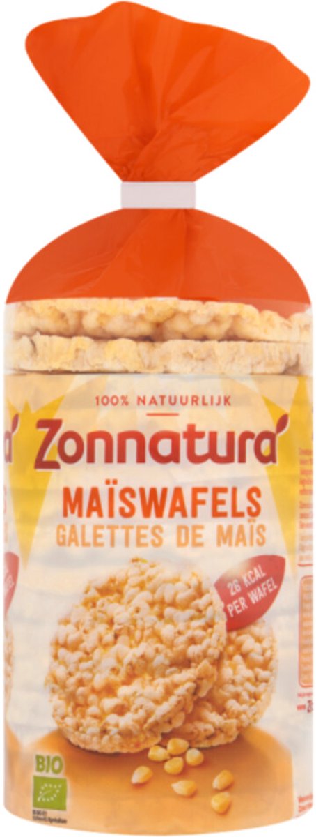 Zonnatura Maiswafels Biologisch - 3 x 100 gr - Voordeelverpakking
