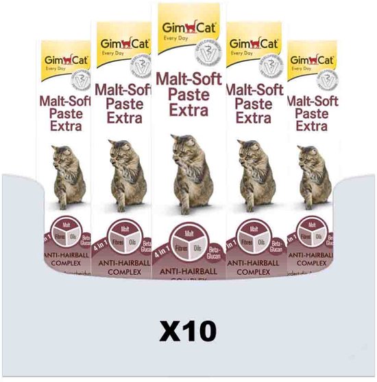 GimCat Pasta Malt-Soft Extra - 10 x 50 gr - Voordeelverpakking