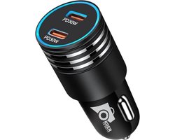 Order to get it – Autolader USB C 60W – USB C Oplader – Dual PD 30W Poorten – Compacte Snellader voor Auto – Sigarettenaansteker USB-C Auto Oplader – Fast Charging