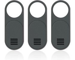 Webcam-hoezen lensbeschermkap telefooncamera inkijkbescherming - Set van 3 (zwart)