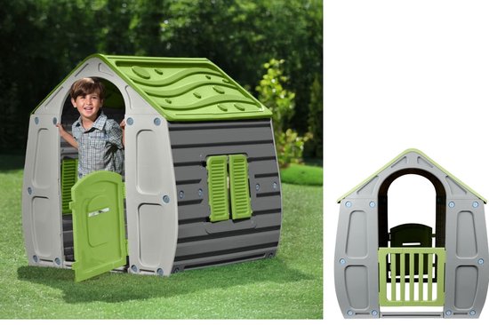 Fameilleur- speelhuisje- speelgoed- spelletjes voor kids- speel huisje voor in de tuin of in de woonkamer- ruim voor kinderen--groen- uv bestendig tegen hitte- spel-buiten speelpakket-buiten speel pakket-voor kids- kinderen- speel goed kinderen