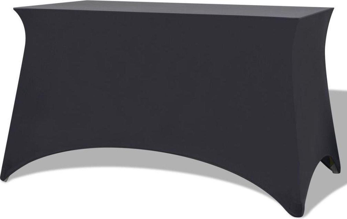vidaXL Tafelhoes - stretch - antraciet - 120x60,5x74 - cm - 2 - st
