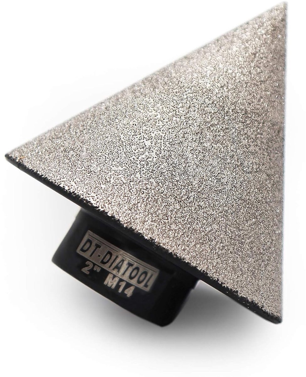 Diamant Afschuining Bit - Freesbit Vergroot Bit - Gaten Bewerken - Vacuüm Gesoldeerd - 50 mm - Zilver