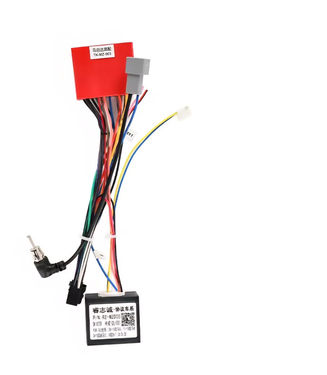 Iso kabelset met canbus decoder voor Carplay en autoradio | Geschikt voor o.a. Mazda 1 2 3 4 5 6 CX | kabel stekker connector aansluiting verloopstekker | 2002 2003 2004 2005 2006 2007 2008 2009 2010 2011 2012 2013 2014 2015 2016 2017