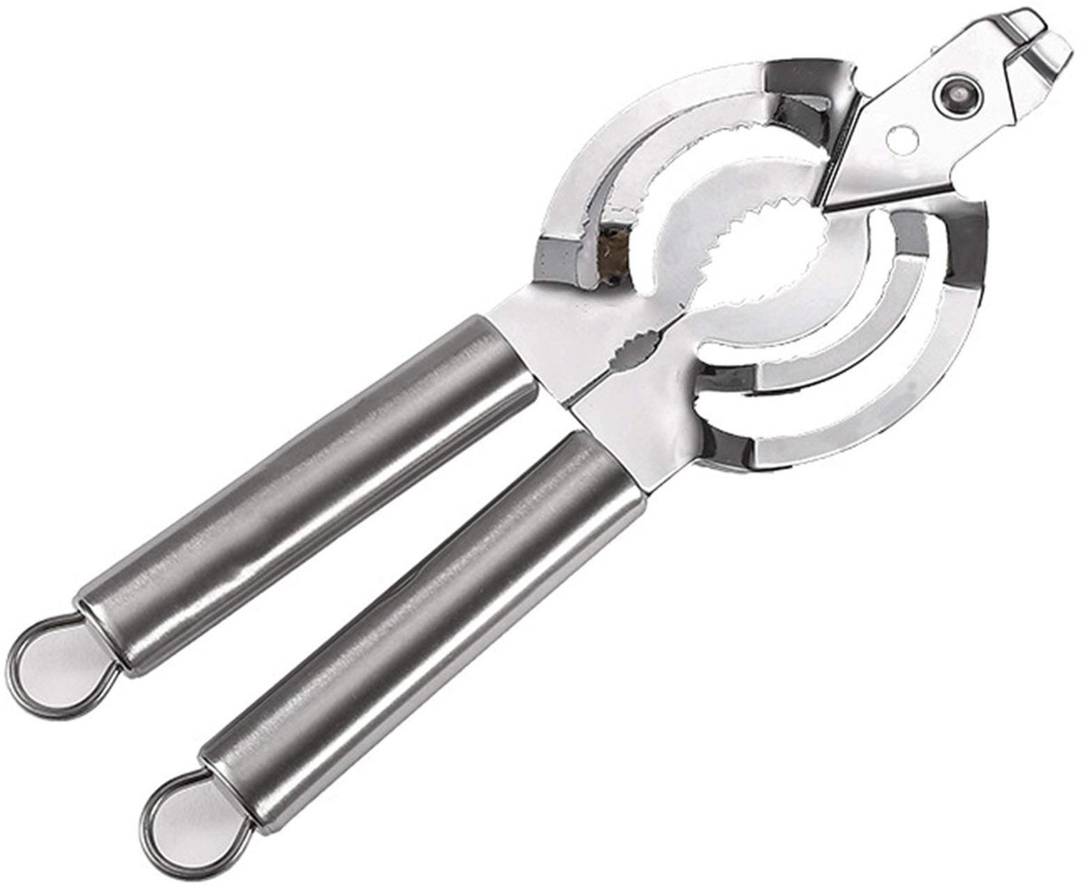Ibenzoa® Handige 8-in-1 Multifunctionele Deksel- en Blikopener Met Ergonomisch Ontwerp Voor Artritis Patiënten