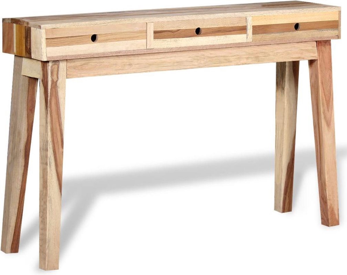 vidaXL Wandtafel - massief - gerecycled - hout beige