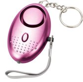 Persoonlijk Zakalarm - Paniekalarm - Senioren Alarm - Veiligheid Alarm - Persoonlijke Alarmknop - Zelfverdediging Sirene - 130 Decibel - Incl. Batterijen - Met LED Zaklamp - Sleutelhanger – Paars