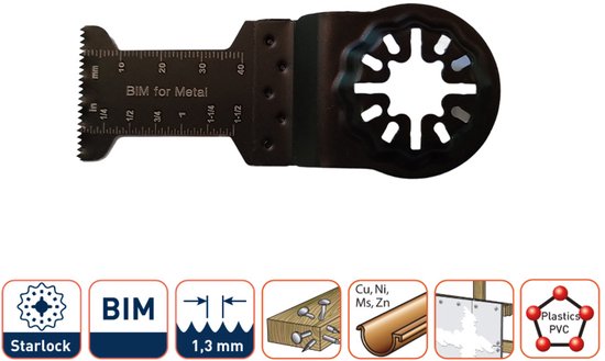 Lame de scie plongeante Rekx® Starlock pour outil multifonction 32 x 40 mm - Bois - Métal - BIM