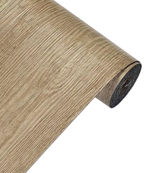 Home & Marker - Plakfolie Houtlook - Meubelfolie - Vloersticker - Muursticker - Decoratiefolie - Muurfolie - 300 x 40 cm - Lichtbruin - DURAWOOD