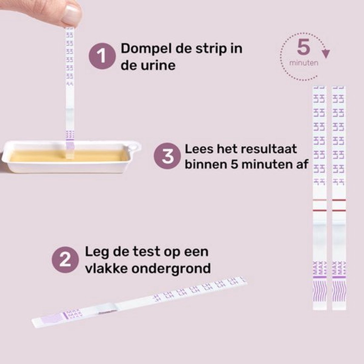 Ferti-Lily Conceptie Cup Starterspakket - 2x Zwangerschapstest Extra Vroeg - 10x Ovulatietest Strips - Telano – foto 8