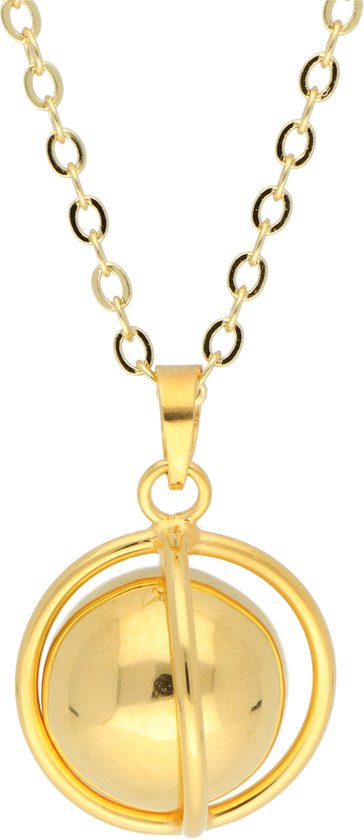 La Rosa Princesa Swirl Bola Echt Zilver Verguld - Zwangerschapsketting