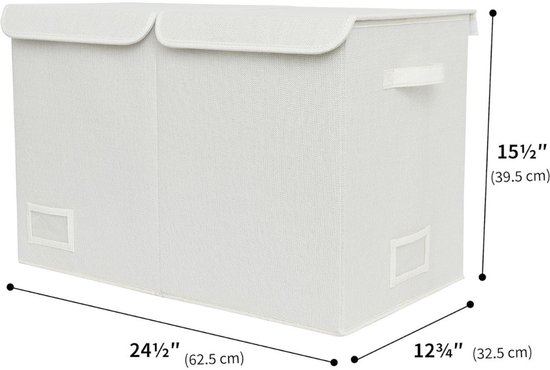 Coffre à jouets JMZR® - Armoire à jouets - Coffre à couvertures - Wit