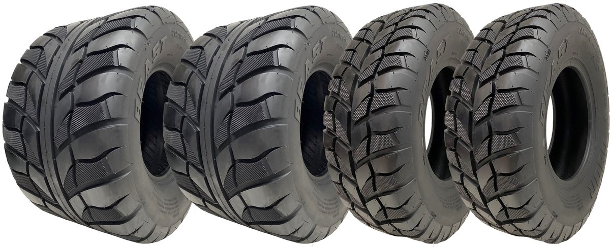 21x7.00-10 & 20x11.00-9 OBOR Beast 6-laags tubeless banden, goedgekeurd voor de openbare weg (set van 4)