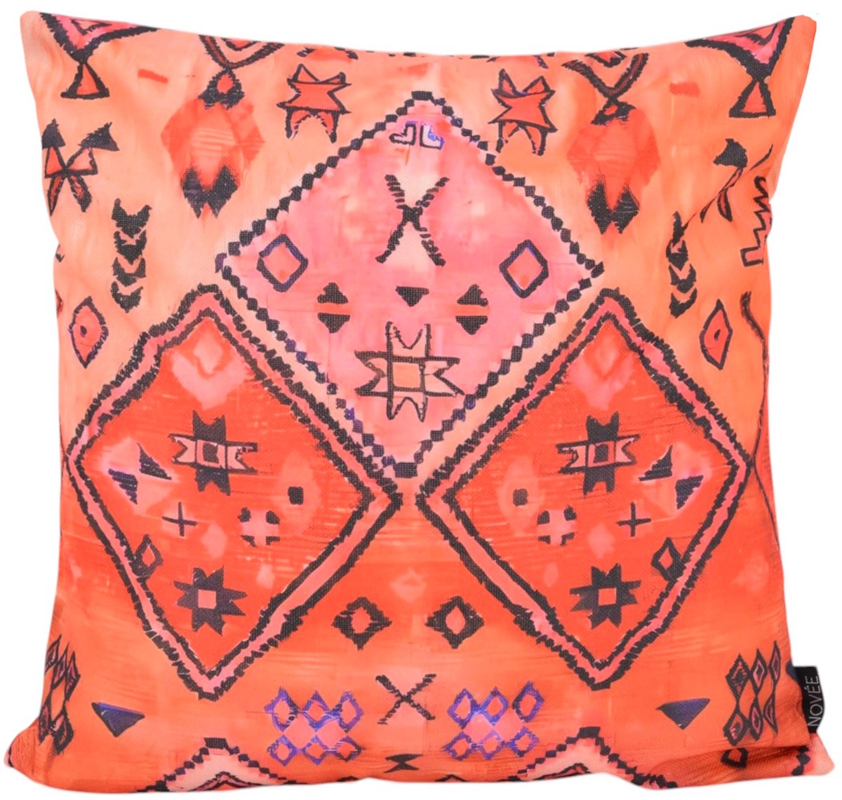Gek op Kussens! Sierkussen Moroccan Aicha | 45 x 45 cm | Katoen/Linnen oranje-rood
