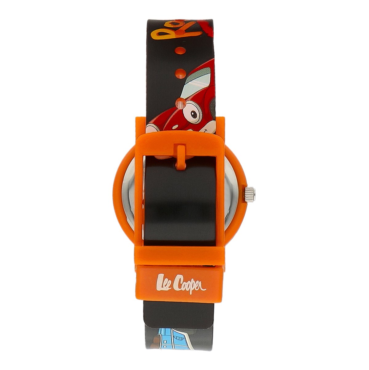 Lee Cooper-model lc.k.2.831-kinderhorloge-jongens-auto-3 atm waterdicht-oranje- zwart-diameter 29 mm
