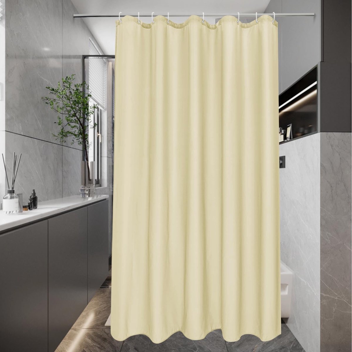 Ibenzoa® Elegant Waterafstotend Douchegordijn van Textiel met Schimmelwerende Eigenschappen voor Badkamer