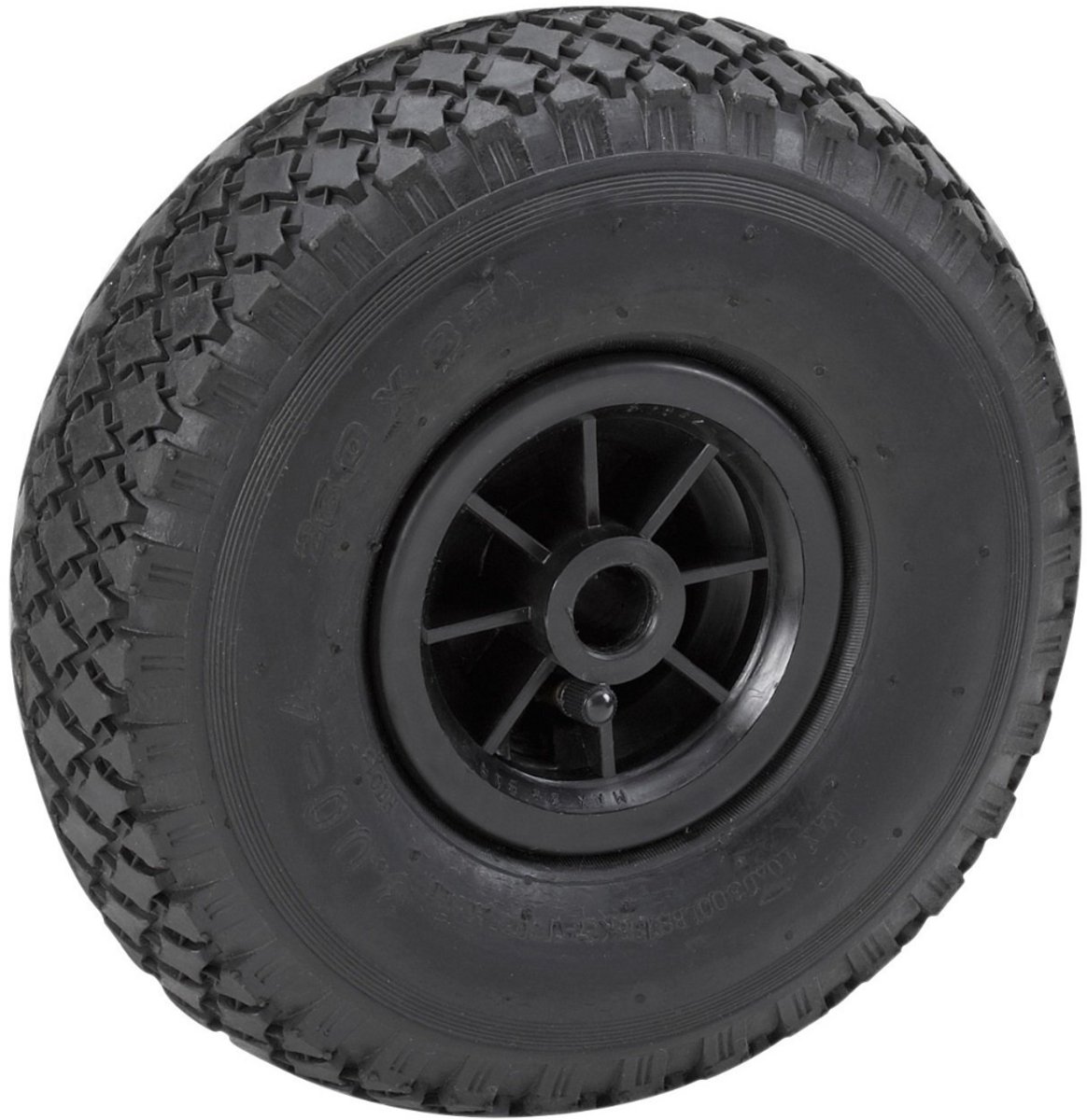 GTB® Steekwagenwielen - Steekwagen - Luchtband Rubber - Zwart - 26cm x 26cm x 9cm