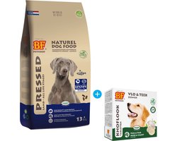 BF Petfood - Geperst Lam/Rijst Premium - 13,5 kg + vlo teek tabletten
