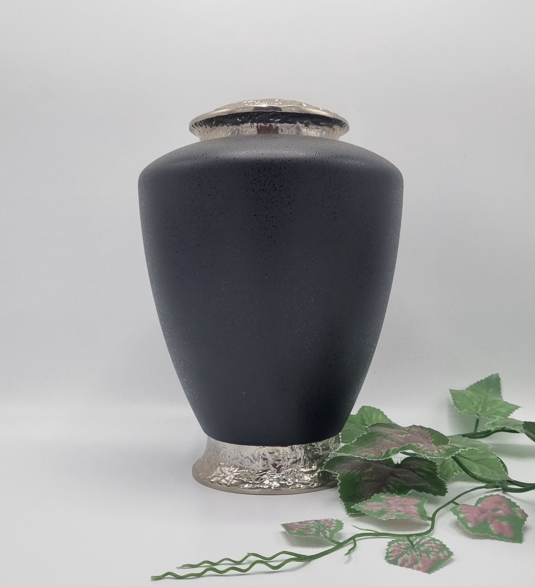 Urn - Glas/Messing - Zwart mat - Regendruppel look - 3,5 liter - Urn voor as - GM03