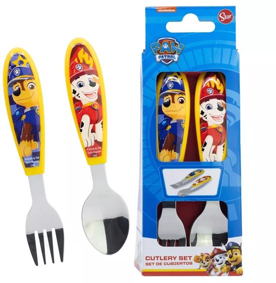 Paw Patrol - Rescue Pups - Ensemble de couverts ergonomiques en métal - 2 pièces