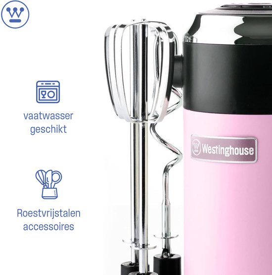 Westinghouse - Retro Serie - Handmixer Roze van Westin — afbeelding 2