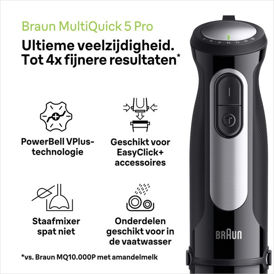 Braun MultiQuick 5 Pro MQ55.254M - Staafmixer - Zwart
