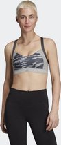 adidas All Me AI Q3 Dames Sportbeha - Mgh Solid Grey/Print - Maat XS 