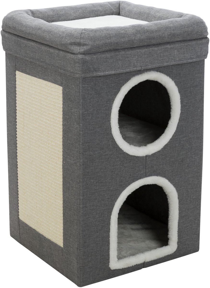 Trixie krabpaal cat tower saul grijs (39X39X64 CM)