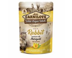 Carnilove Pouch Konijn - Lichtverteerbaar Natvoer - 24x85gr, Met Goudsbloem