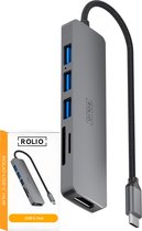 Rolio USB C Hub - 4K HDMI - Premium Kwaliteit - Universeel