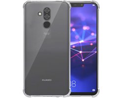 Smartphonica Telefoonhoesje Geschikt voor Huawei Mate 20 Lite Transparant Schokbestendig - Shockproof TPU SIliconen Backcover Case met Stootrand Doorzichtig