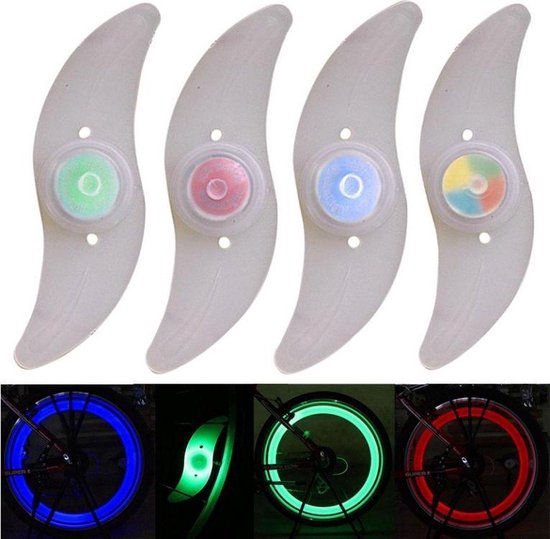 2 stuks Multi Spaak Licht LED Fietswiel Kinderen - Spaakverlichting / Fietswielverlichting — afbeelding 2
