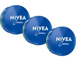 NIVEA Crème Blik - Voor Gezicht, Handen en Lichaam - 48H Hydratatie - Bodycrème - Voordeelverpakking - 3 x 250 ml