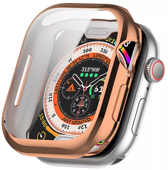 Strap-it Schokabsorberend TPU bescherm hoesje - soft case geschikt voor de Apple Watch series 10 / 11 - maat 42mm (rosé goud)