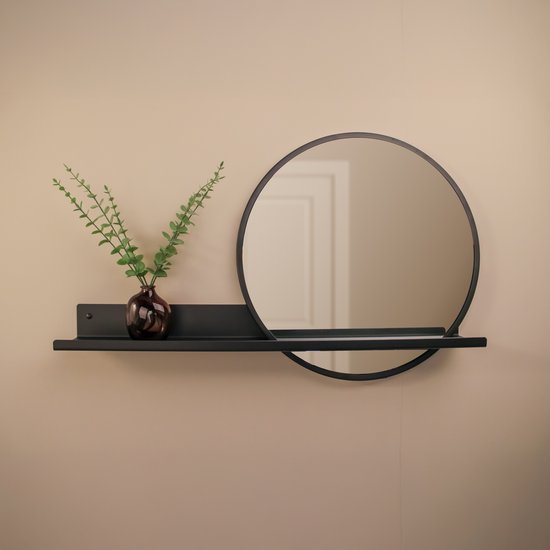 Par Bresi - Étagère murale Belvi avec miroir noir