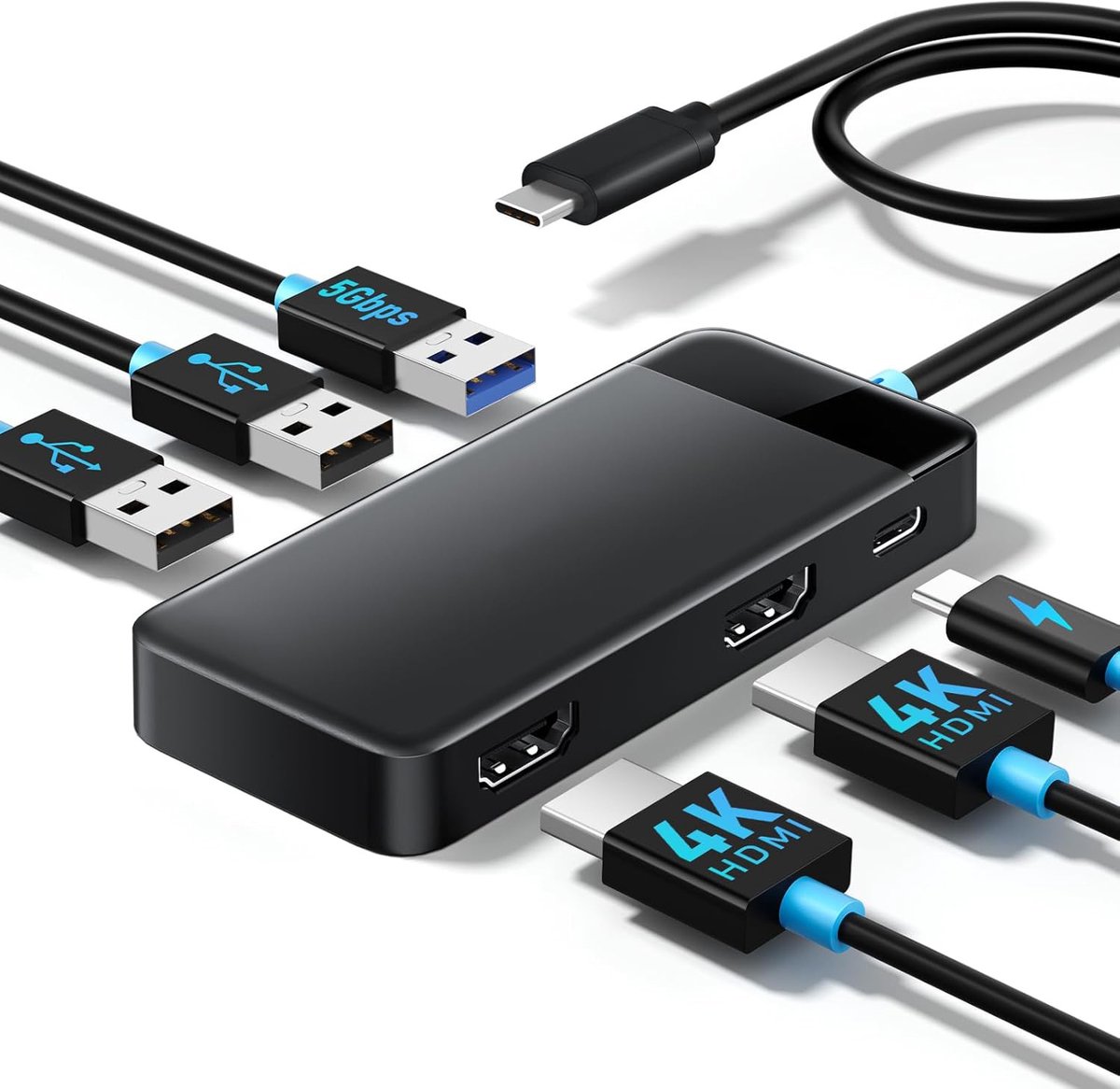 Docking Station Laptop 2x HDMI - Splitter Laptop - USB-C - Universeel