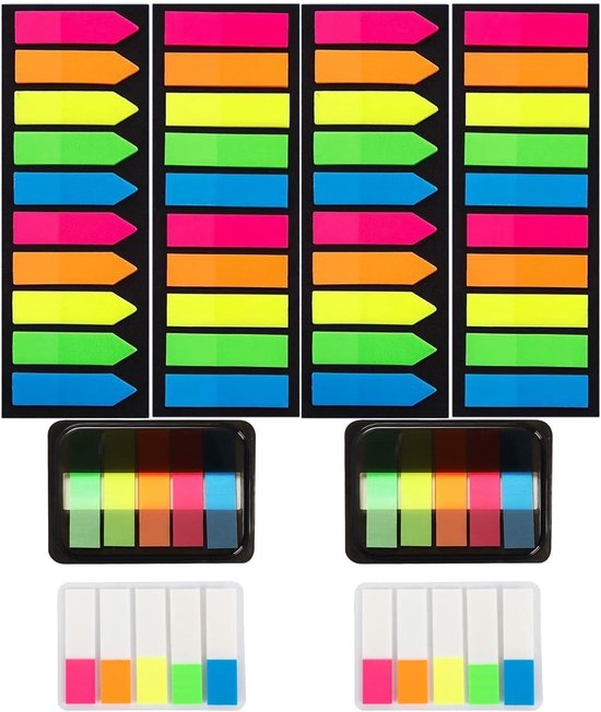 ZCZN 8 Kleuren Gelinieerd Plakbriefje,100 x 150mm Notitieblaadjes,8 Boeken/40 Pagina's Elk Zelfklevende,Sticky Note Geschikt voor Daglijst, Notitieblok Kantoor, Thuis, School