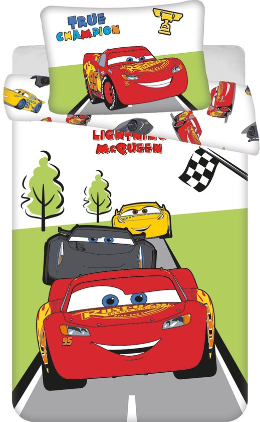 Disney Cars BABY / Peuter dekbedovertrek, Champion - 135 x 100 + 40 x 60 cm - Katoen