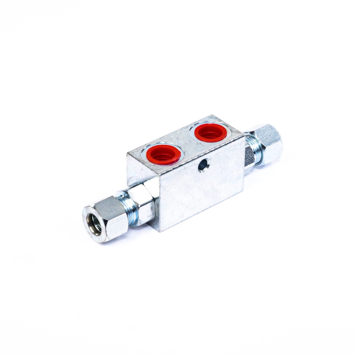 Terugslagklep - Blokkeerblok 3/8 Dubbelwerkend - Voor Hydraulische Topstang 12mm - Slang 3/8″ - V0110