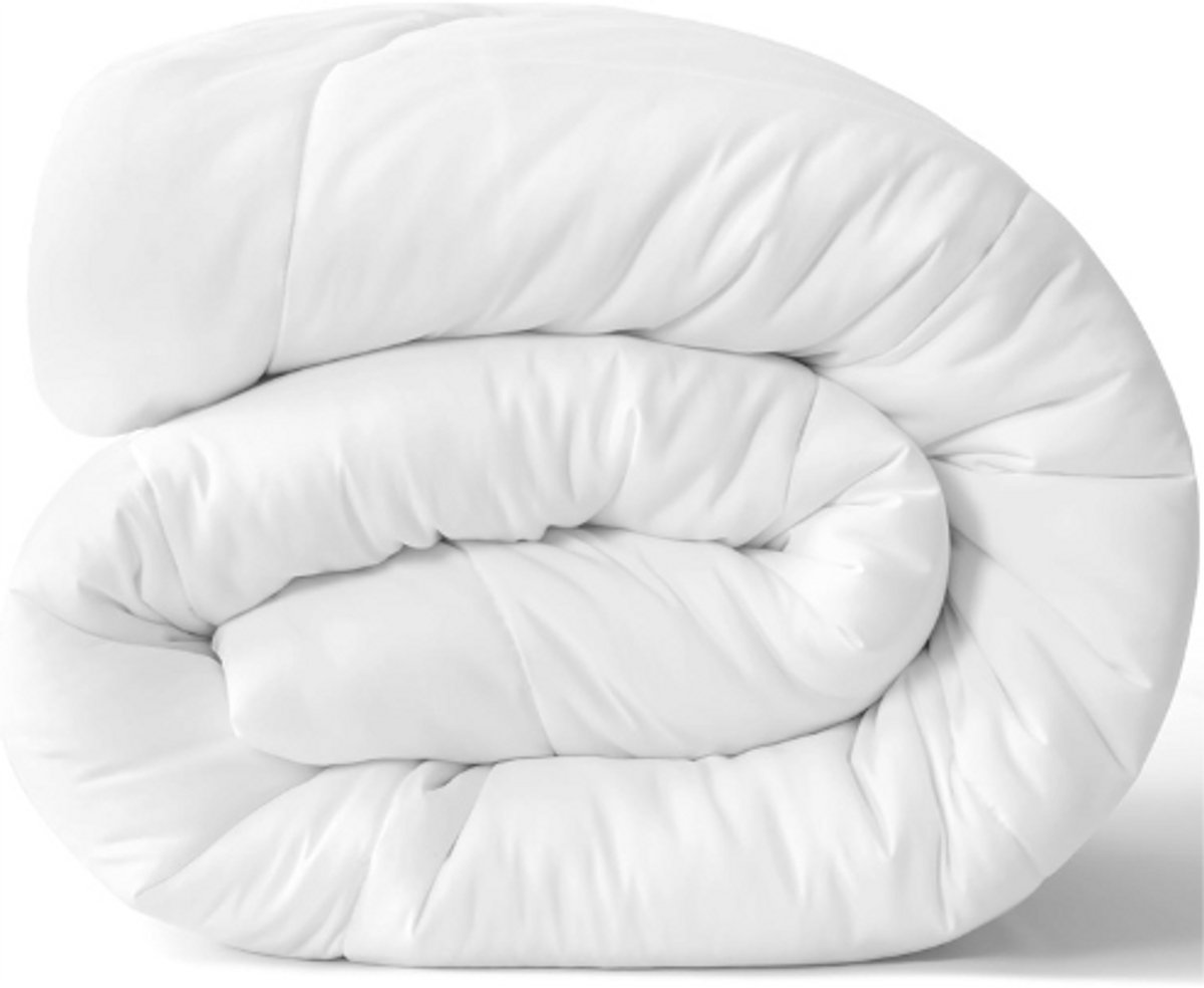 Vierseizoenen Dekbed 200 X 200 Cm - Wit Ademend Dekbed Met Wollige Structuur - Hypoallergeen En Vochtregulerend Voor Winter En Zomer