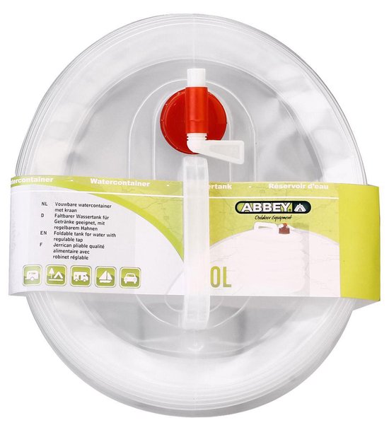 Abbey Camp Watercontainer - 10 Liter - Met Kraan - Transparant van Abbey Camp — afbeelding 2