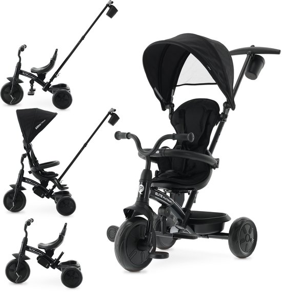 Foto: Qplay elite platinum driewieler loopfiets zwart