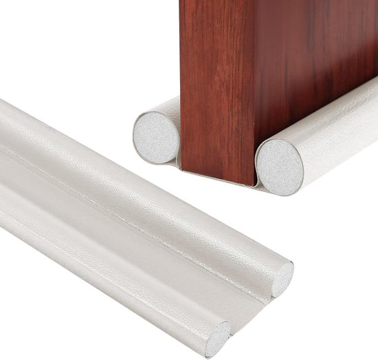 Magnetische Tochtstopper Voor Deuren Van 130 cm - Grijze Deurafdichting, Vierkante Bescherming Tegen Tocht en Lawaai - Verschillende Maten en Kleuren