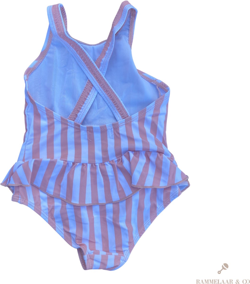 Rammelaar&Co Badpak Soft Orange Stripes - Badpak Meisjes — afbeelding 4