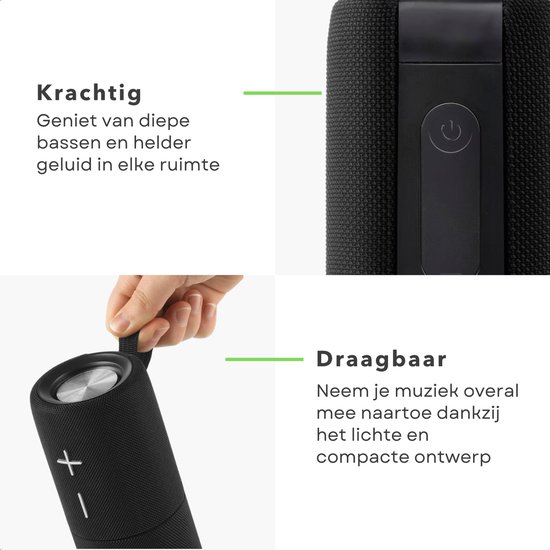 Cheqo® Magnetische Dual Bluetooth Speaker - Draadloze Speaker - Draadloos & Compact - Krachtig Geluid - Zwart — afbeelding 3