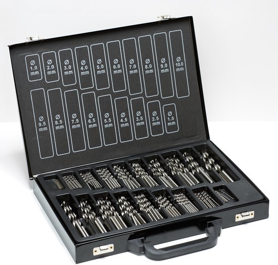 KS Tools 330.3640 HSS-G Co 5 Spiraalborenset – 170-delig, 1-10 Mm, Rechtssnijdend, Voor Metaal & Staal