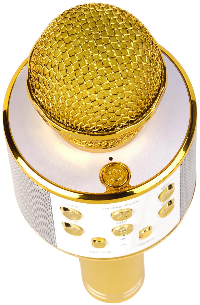 Denver Karaoke Microfoon - Bluetooth - Karaoke - Ingebouwde Speaker - AUX - MicroSD - KMS20GO - Goud — afbeelding 11